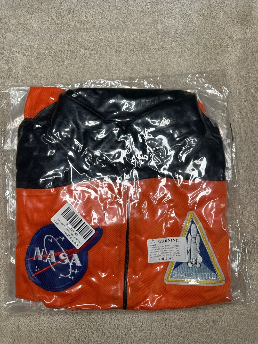 Kids Orange & Black NASA Spacesuit Costume